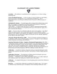 GLOSSARY OF LABOR TERMS - Local 17