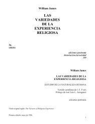 LAS VARIEDADES DE LA EXPERIENCIA RELIGIOSA