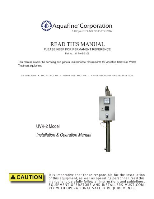 aquafine aqua 2 user manual aquafine aqua 2 user manual
