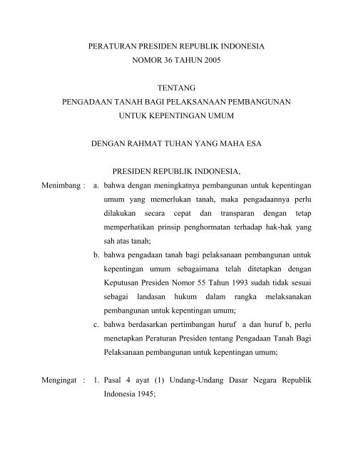 Keppres No 22 Tahun 1993 Enak