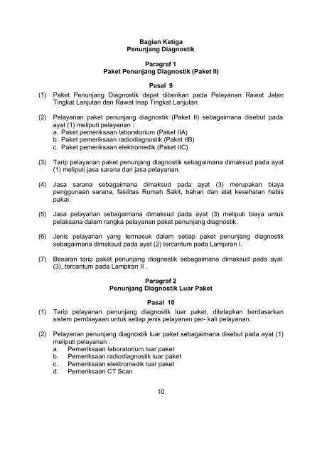 besaran tarip pelayanan kesehatan