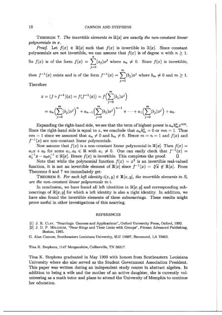 Vol. 11 No 1 - Pi Mu Epsilon