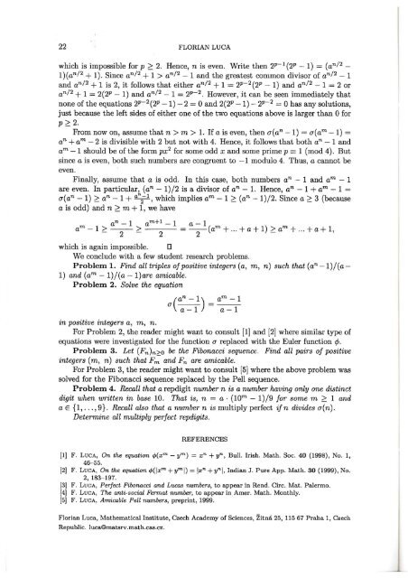 Vol. 11 No 1 - Pi Mu Epsilon