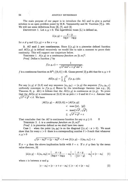 Vol. 11 No 1 - Pi Mu Epsilon