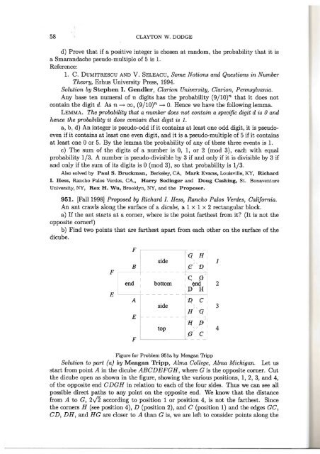 Vol. 11 No 1 - Pi Mu Epsilon
