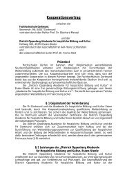 Kooperationsvertrag - Fachhochschule Dortmund