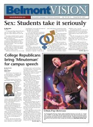 Sex: Students take it seriously - The Belmont Vision