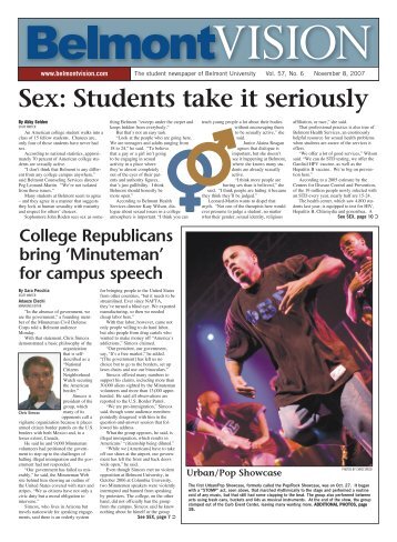 Sex: Students take it seriously - The Belmont Vision