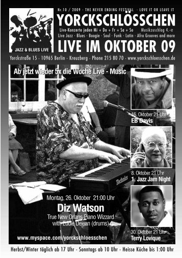 LIVE IM OKTOBER 09 - YorckschlÃ¶sschen