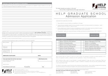 HGS Application Form 1&4 - HELP University