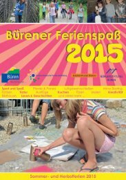 Bürener Ferienspaß Programm 2015