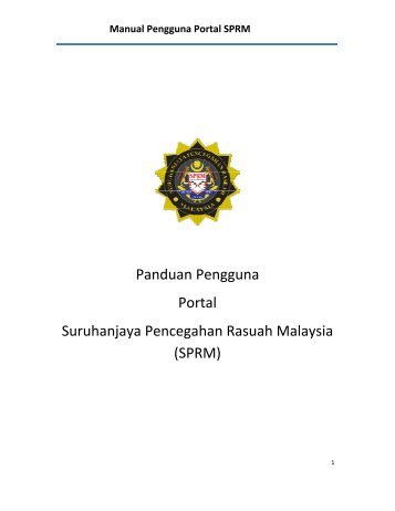 Manual Pengguna - Suruhanjaya Pencegahan Rasuah Malaysia