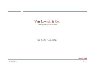 Van Lawick & Co.