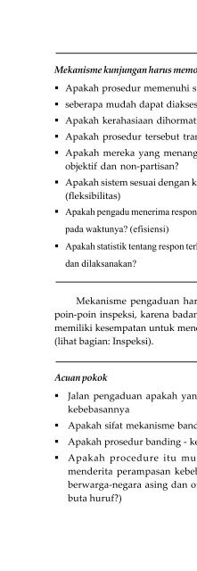 Monitoring Tempat Penahanan: Sebuah Panduan Praktis - Elsam