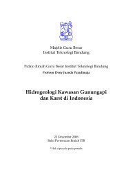 Hidrogeologi Kawasan Gunungapi dan Karst di Indonesia