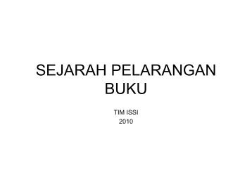 SEJARAH PELARANGAN BUKU - Elsam