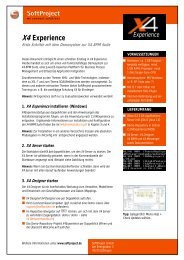 X4 Experience - SoftProject GmbH