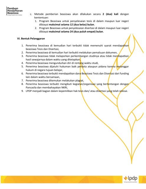 V. Waktu Pendaftaran dan