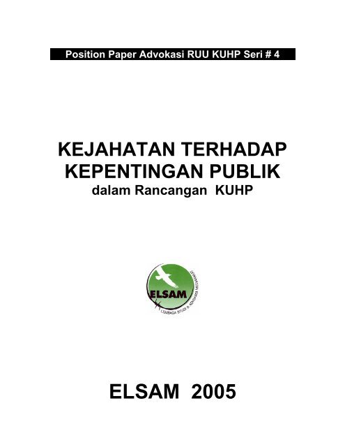 bab i kejahatan terhadap kepentingan publik - Elsam