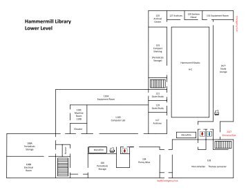 Map of Hammermill Library - Mercyhurst Libraries