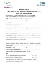 Study Leave Application Forms - Northern Deanery