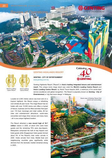 Review of Operations - Genting Malaysia Berhad