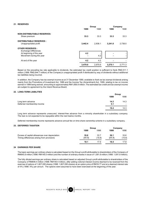 Index / Contents (853KB) - Genting Malaysia Berhad