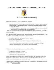 Admission Policy - GTUC