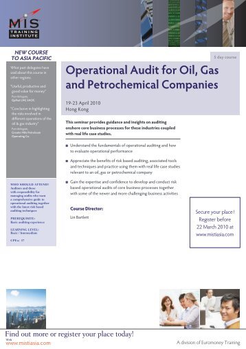 Operational Audit for Oil, Gas and Petrochemical Companies