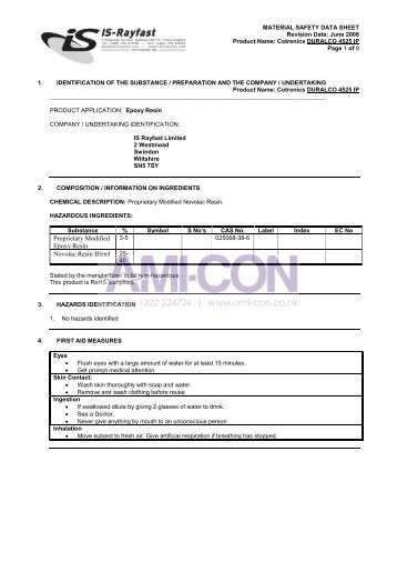 Proprietary Modified Epoxy Resin Novolac Resin Blend 25- - AMI-CON