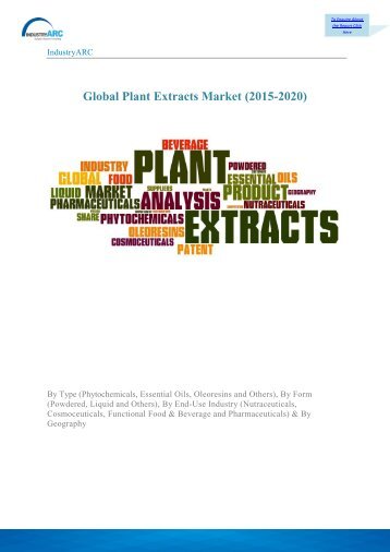 Global Plant Extracts Market (2015-2020)