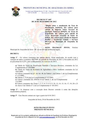 prefeitura municipal de araÃ§oiaba da serra - Aracoiaba.sp.gov.br