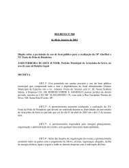 DECRETO NÂº 968 de 08 de Janeiro de 2003 DispÃµe sobre a ...