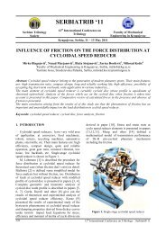 influence of friction on the force distribution at cycloidal speed reducer