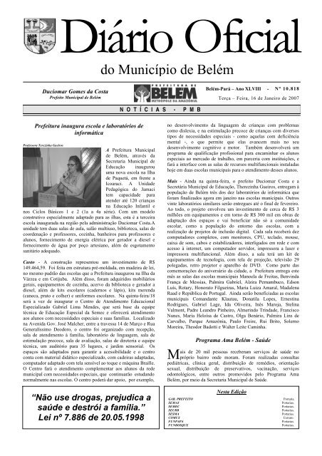 Diário Oficial do Município de Belém Sesma