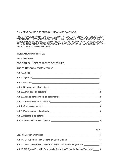 Normativa del Pxom 1989 - Concello de Santiago de Compostela