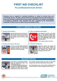 FIRST AID CHECKLIST - IRU