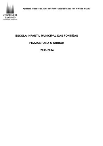 escola infantil municipal das fontiÃ±as prazas para o curso: 2013-2014