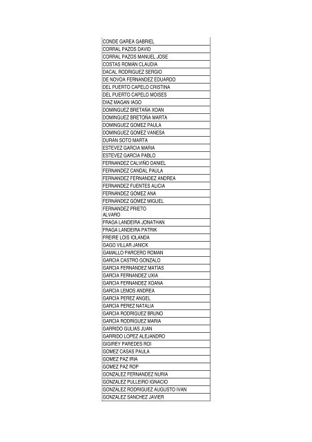 lista de admitidos na escola municipal de verÃ¡n de ingles 2010 ...