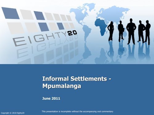 Informal settlements data - Mpumalanga - Housing Development ...