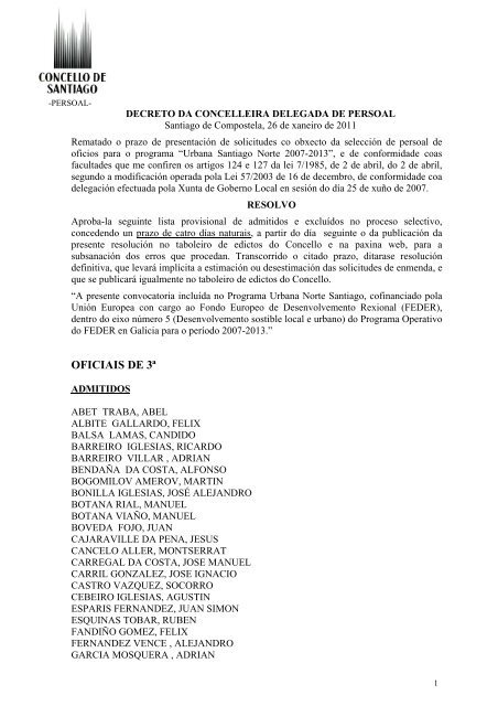 lista admitidos - Compostela Integra