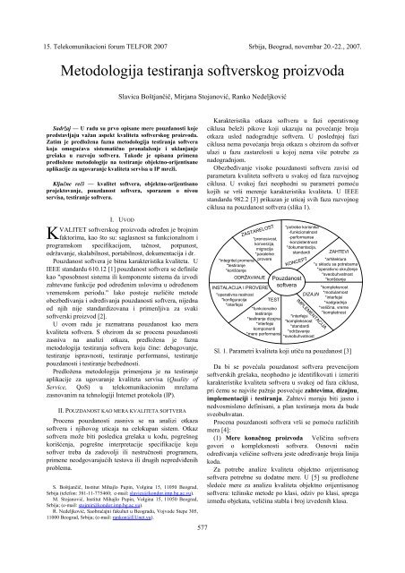 Metodologija testiranja softverskog proizvoda - Telfor 2007