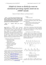 Adaptivni sistem za detekciju osnovne uÄestanosti ... - Telfor 2007