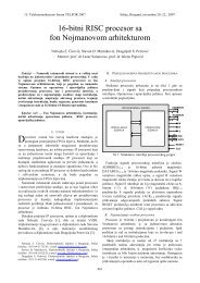 16-bitni RISC procesor sa fon-Nojmanovom arhitekturom - Telfor 2007