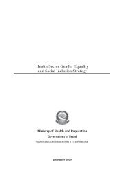 Health Sector Gender Equality and Social Inclusion Strategy - NHSSP