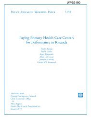 Paying Primary Health Care Centers for Performance in Rwanda