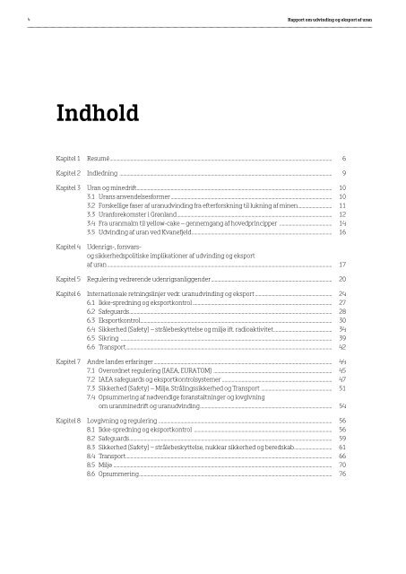 Rapport om udvinding og eksport af uran - Naalakkersuisut.gl