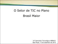 O Setor de TIC no Plano Brasil Maior - ABRACI