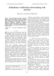 Arhitektura i realizacija univerzalnog web senzora - Telfor 2007