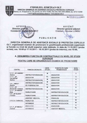 Concurs 11 - dgaspc olt